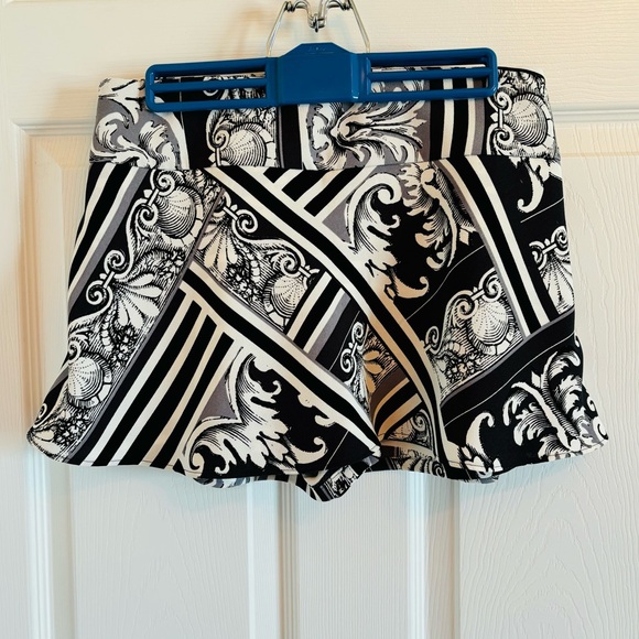 Express Black and White High Waist Skort - Picture 1 of 4